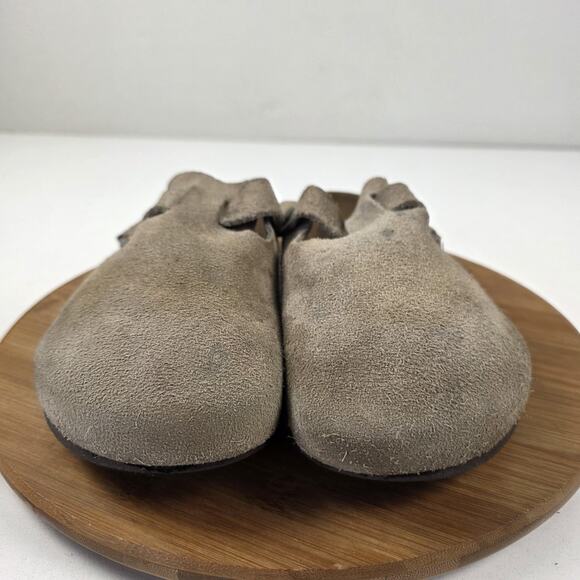 Birkenstock Taupe Suede Slip-Ons - Picture 3 of 12